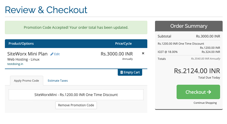Dinsol India - Discounted Website Hosting